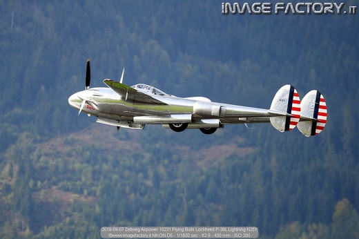 2019-09-07 Zeltweg Airpower 10231 Flying Bulls Lockheed P-38L Lightning N25Y